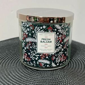 BBW Fresh Balsam 3 Wick Candle NWT